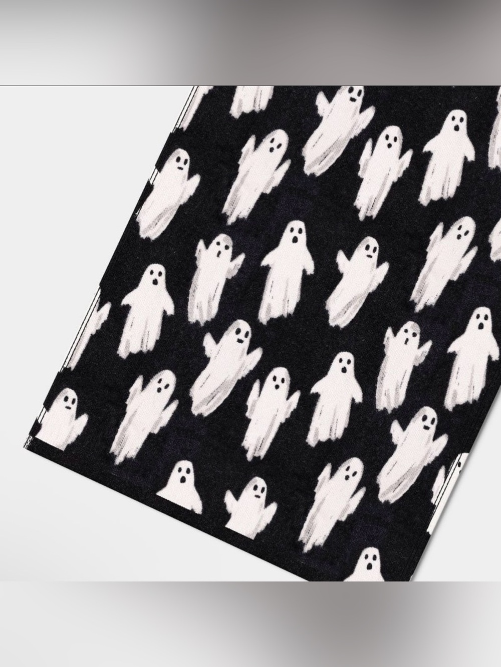 Halloween Ghost Black Hand Towel - Set of 2 - Picture 3 of 3